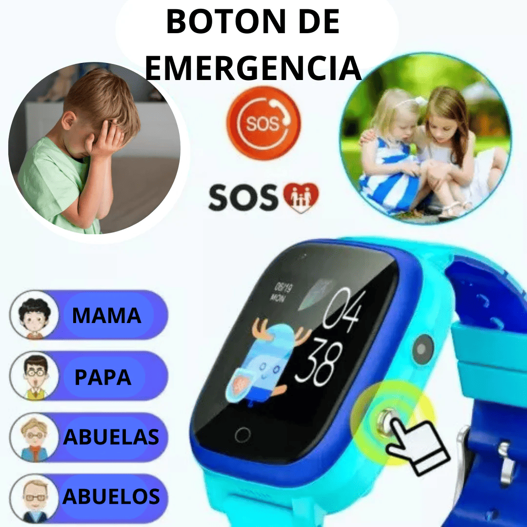 SafeKid® Reloj Inteligente para Niños+GPS+Cámara