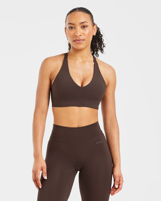 Staple Sports Bra - Coffee Brown - Silene
